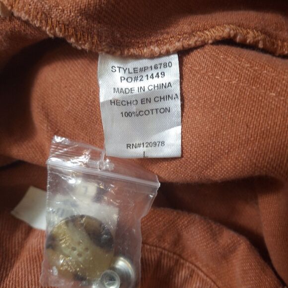 Entro Women's Cargo Pants 29x27 Terracotta Utility Crop Wide Leg Boho High Rise - Picture 9 of 11